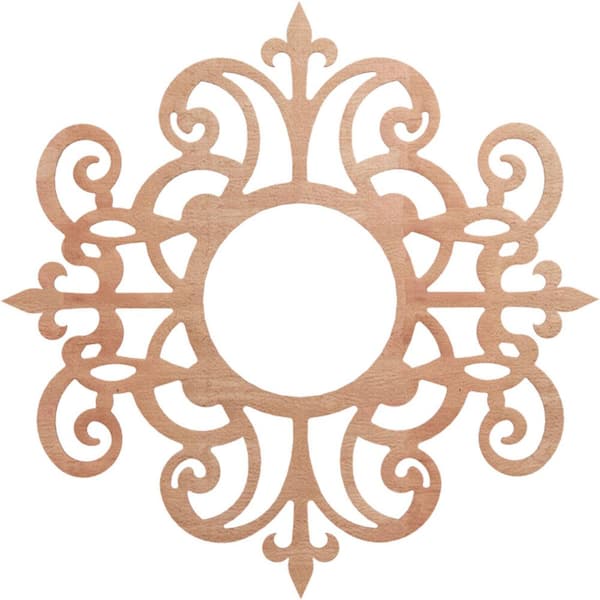 Ekena Millwork 0.375 in. x 40 in. x 40 in. Wood Medallion Moulding