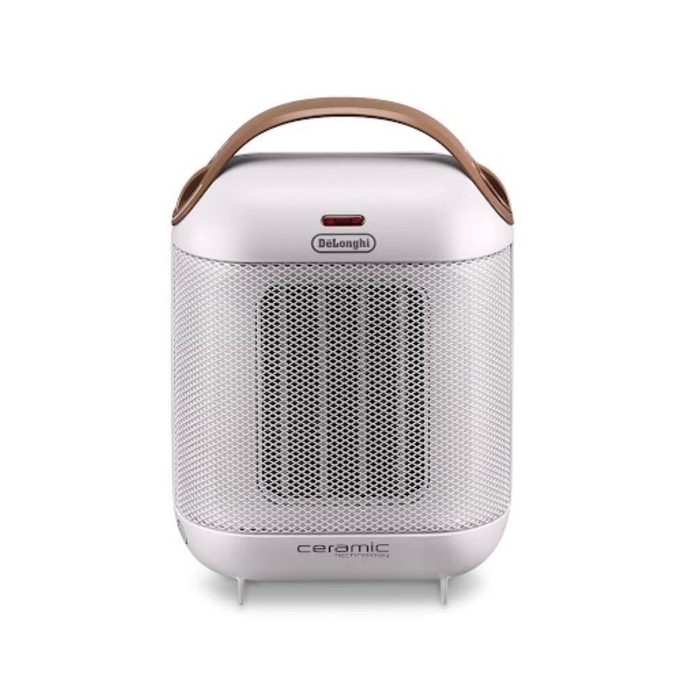 DeLonghi 1500-Watt 11 in. Electric White Capsule Compact Ceramic