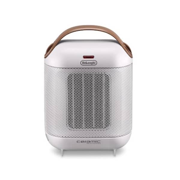 DeLonghi 1500-Watt 11 in. Electric White Capsule Compact Ceramic