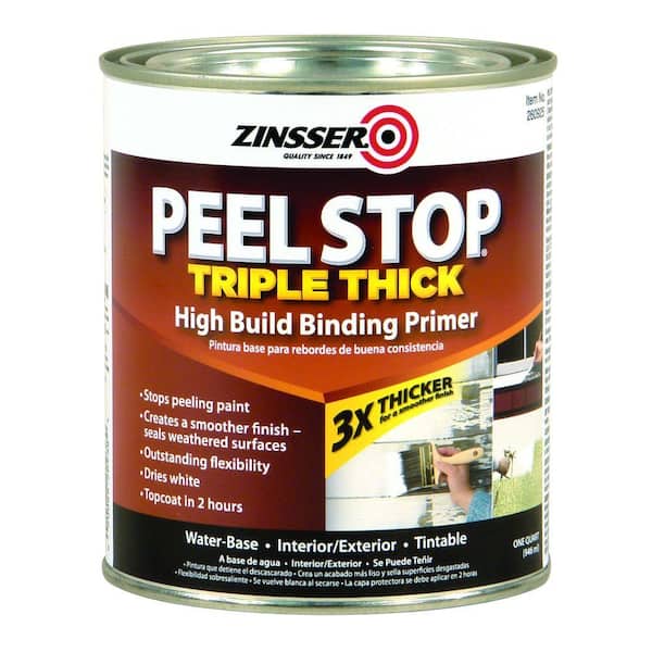 Zinsser Peel Stop 1 qt. White Triple Thick Interior/Exterior High Build Binding Primer (4-Pack)