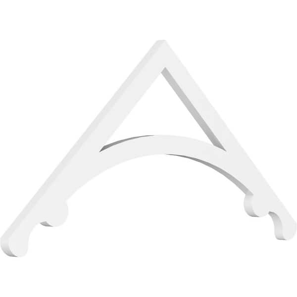 Ekena Millwork 1 in. x 36 in. x 16-1/2 in. (11/12) Pitch Legacy Gable Pediment Architectural Grade PVC Moulding