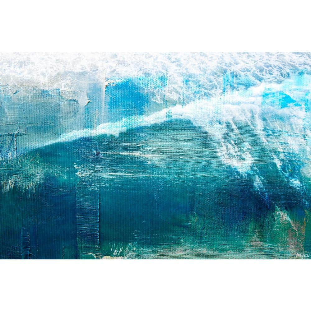  16 in. H x 24 in. W "White Splashing Surf" by Parvez Taj Printed Canvas Wall Art