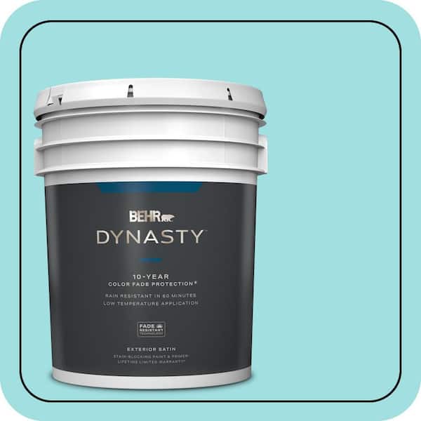 BEHR DYNASTY 5 gal. #CE-02 Mermaid Tears Satin Enamel Exterior Stain-Blocking Paint & Primer