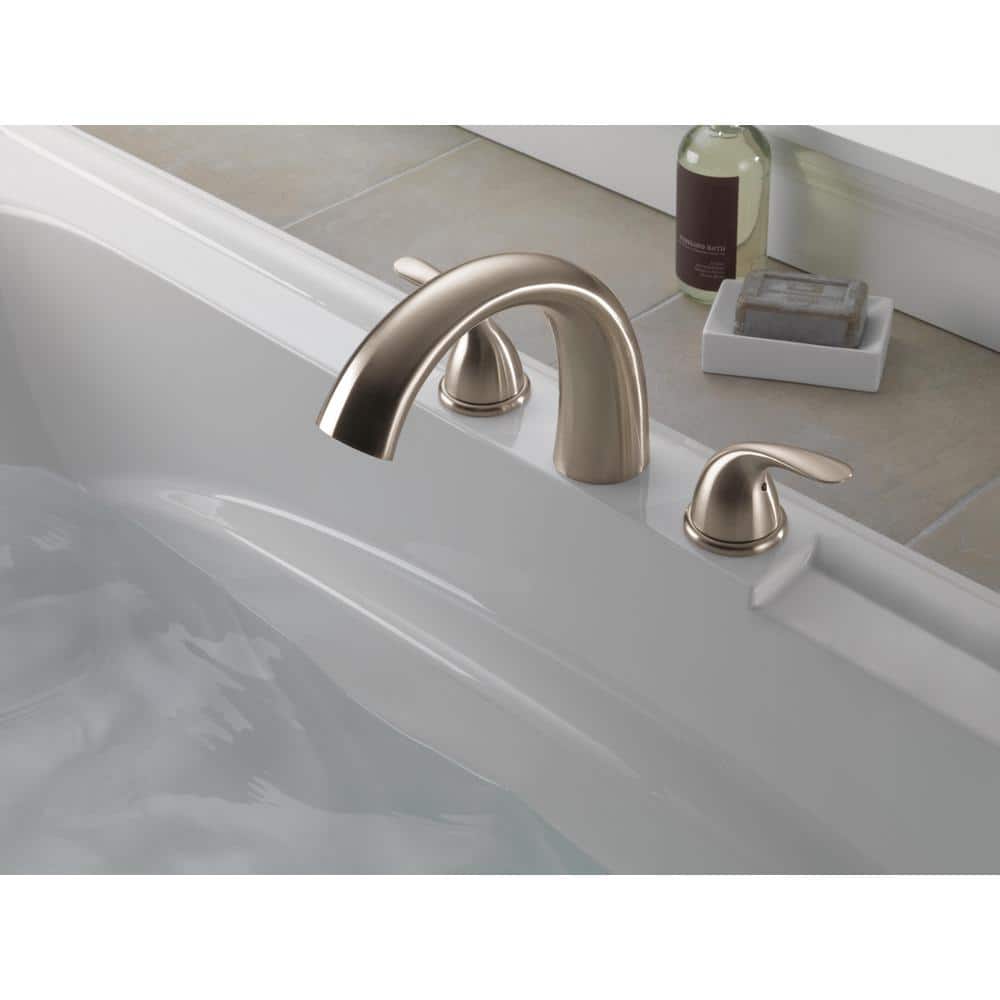 Stainless Steel Modern Widespread Deck Mounted Faucet