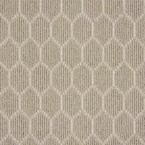 Entanglement - Silt/Ivory - Brown 12 ft. 27 oz. Wool Pattern Installed Carpet