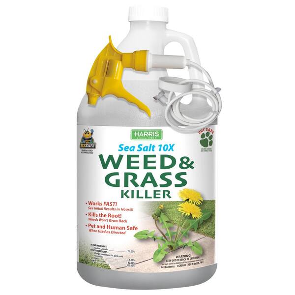 Harris 128 oz. Sea Salt Weed and Grass Killer 100550078 The Home Depot