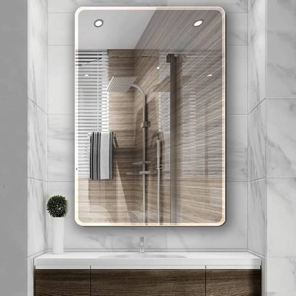 Ello Allo 30 In W X 36 In L Single Frameless Bathroom Wall Mirror Evm S 30 The Home Depot