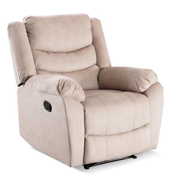 cream fabric recliner chair