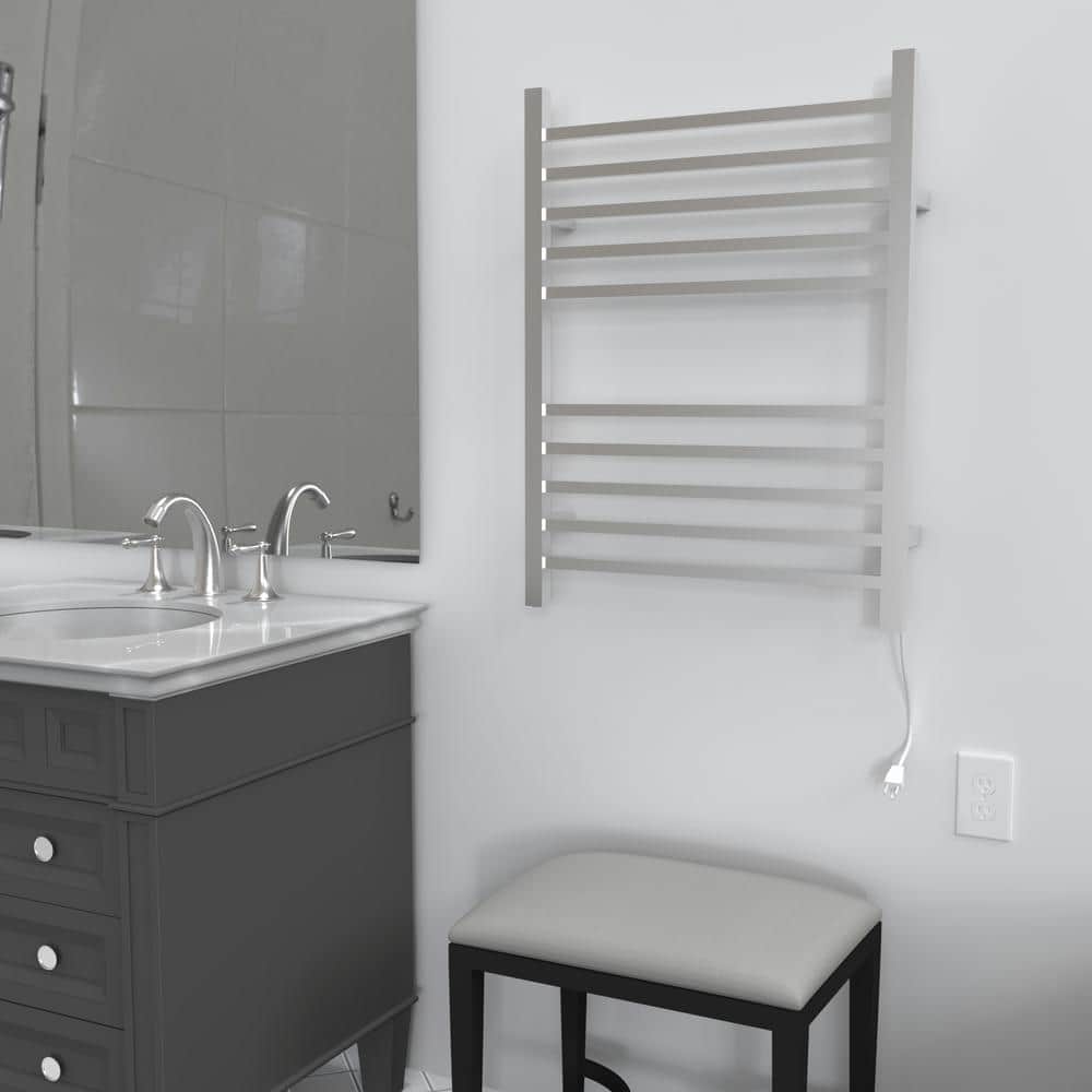 Brushed Stainless Steel Wall Mounted Towel Warmer