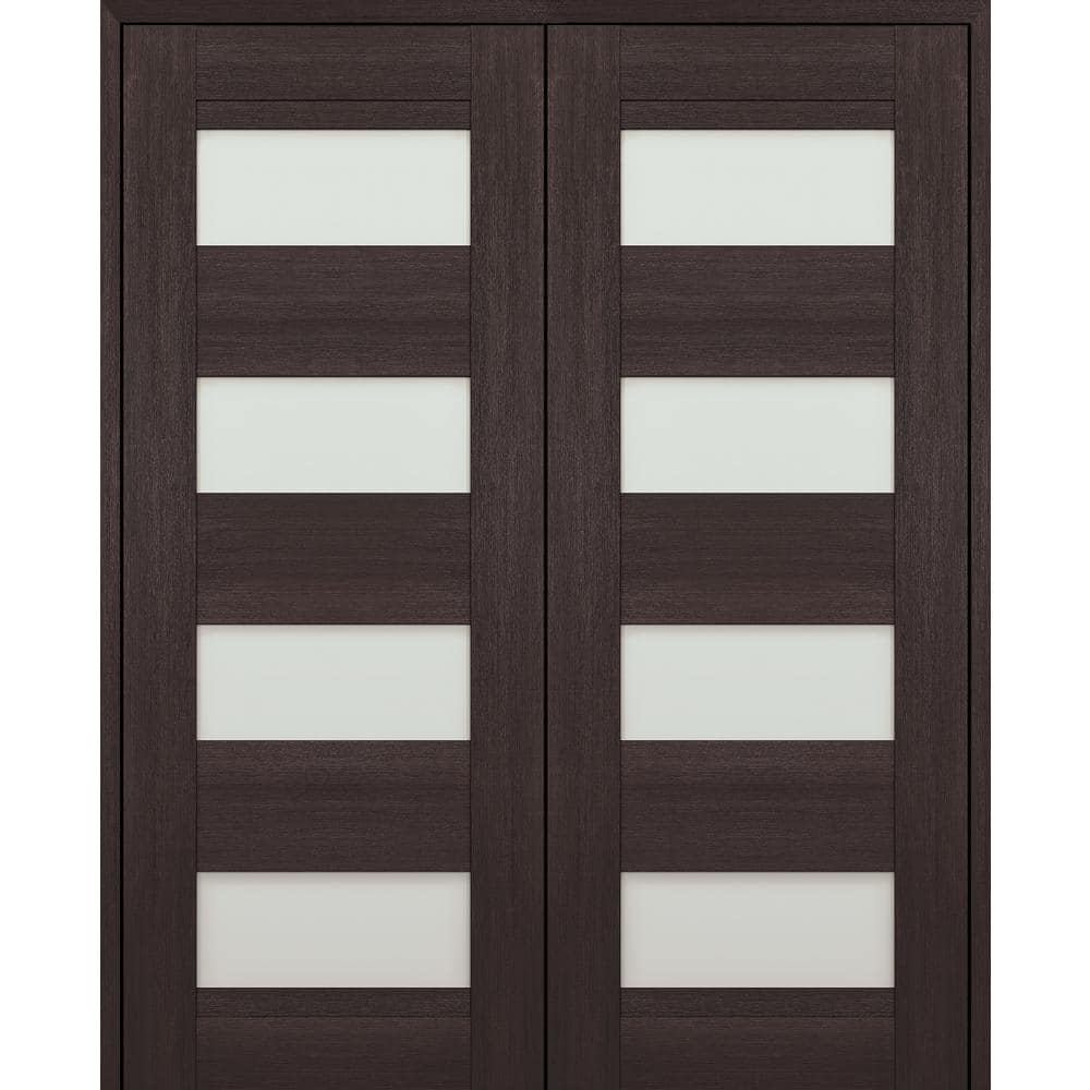 Vona 07-08 36 in. x 80 in. Both Active 4-Lite Frosted Glass Veralinga Oak Wood Composite Double Prehung Interior Door price history on PriceWatchPro