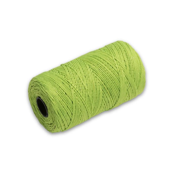 MARSHALLTOWN Braided Nylon Mason's Line 1000' Fl. Green, Size 18 6 in. Core