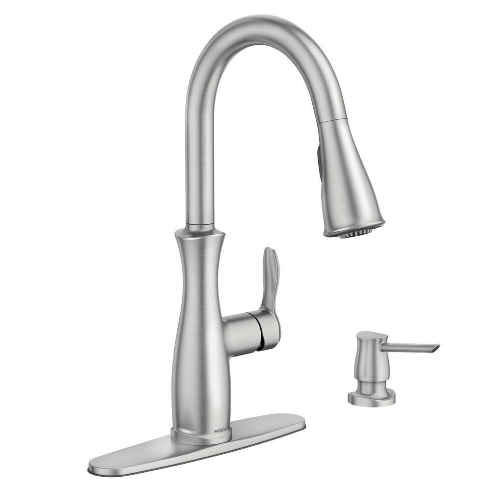 MOEN Nellis SingleHandle PullDown Sprayer Kitchen Faucet with Reflex