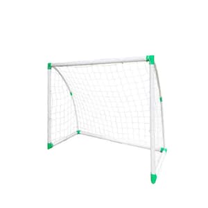 6 ft. x 4 ft. Football Soccer Goal with Net Straps, Anchor Ball Training Sets Sports