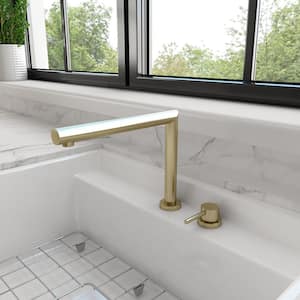 Baveno Move Single Handle Telescopic Standard Kitchen Faucet in Brushed Gold