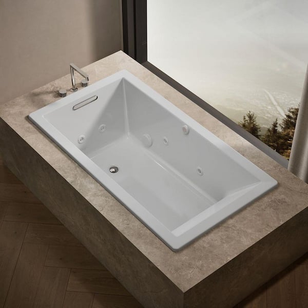KOHLER Underscore 66 in. x 36 in. Rectangular Whirlpool Bathtub