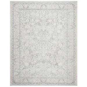 Reflection Light Gray/Cream 10 ft. x 14 ft. Border Distressed Area Rug