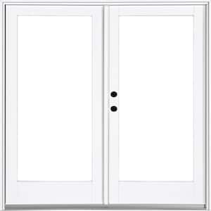 72 in. x 80 in. Fiberglass Smooth White Right-Hand Inswing Hinged Patio Door