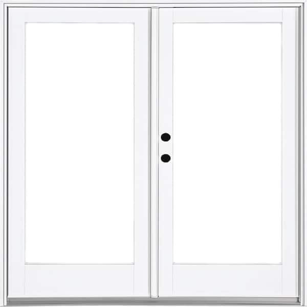 MP Doors 72 in. x 80 in. Fiberglass Smooth White Right-Hand Inswing Hinged Patio Door