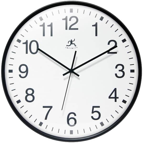 Infinity Instruments Apollo Black 15 in. Wall Clock