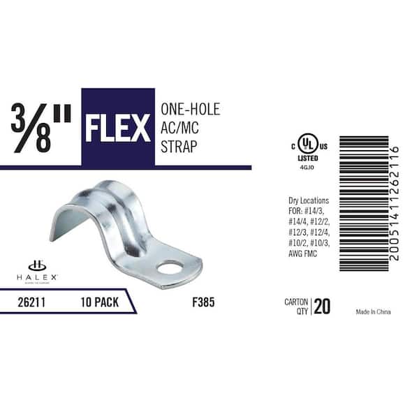 Halex 3/8 in. Flexible Metal Conduit (FMC) 1-Hole Conduit Straps