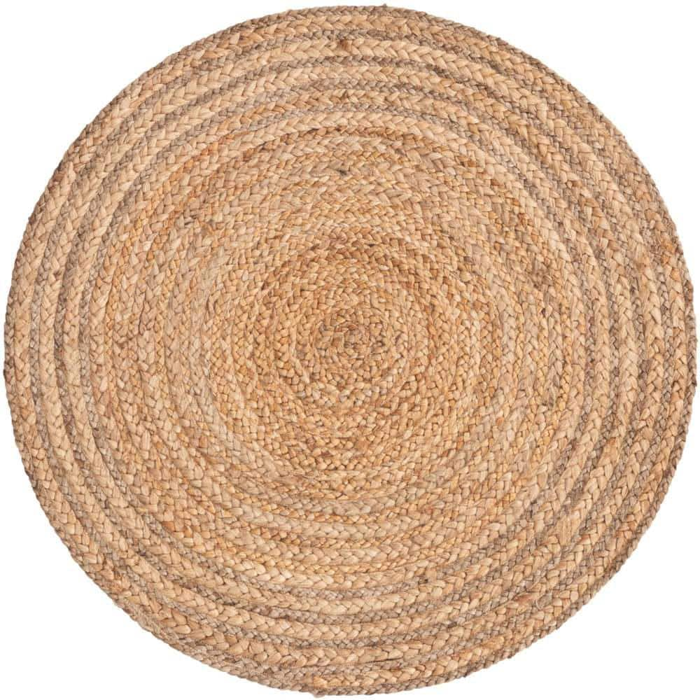 Unique Loom Braided Jute Dhaka Natural 3' 3 x 3' 3 Round Rug 3138967 ...