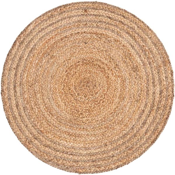 Unique Loom Braided Jute Dhaka Natural 3' 3 x 3' 3 Round Rug