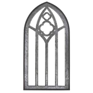 Gothic Window Arch Frame Metal Mixed Media Wall Art