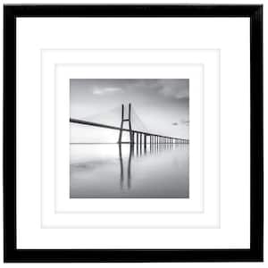 Excello Brands 18 in. x 18 in. Black Square Triple Mat Picture Frame