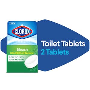 Ultra Clean Toilet Bowl Cleaners Tablets, 3.5 oz. Ready to Use, Bleach Disinfecting (2-Count)