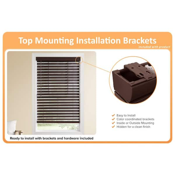 2-1/2 in. Cordless Premium Faux Wood Blinds