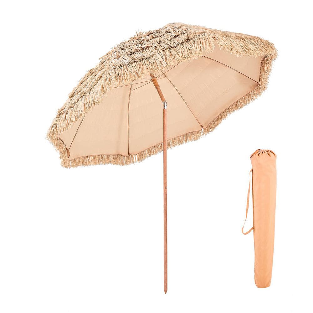 Tiki Umbrella, 8 ft. Patio Umbrella with Tilt, Hawaiian Style with PP Thatch & 8 Ribs for Beach, Pool, Garden, Backyard price history on PriceWatchPro