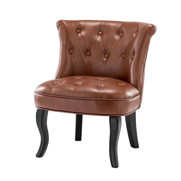JAYDEN CREATION Theo Brown Side Chair with Button-tufted