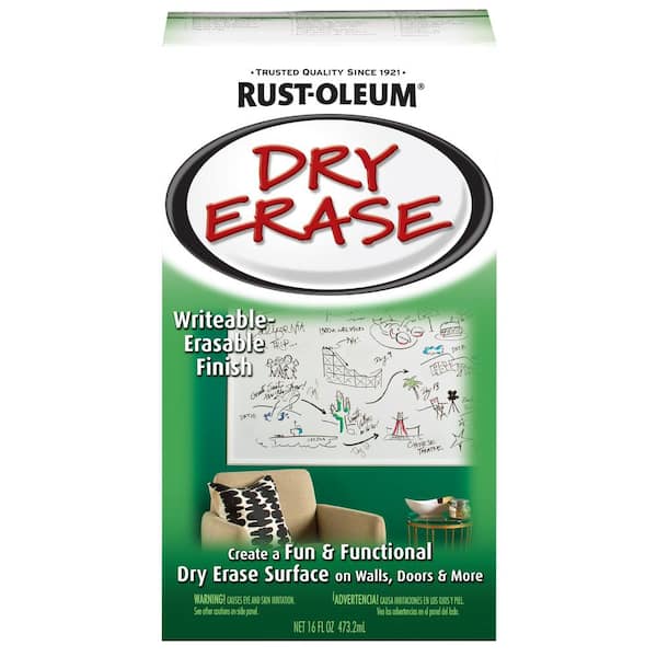 Rust Oleum Specialty 16 Oz Gloss White Dry Erase Kit 241140 The Home Depot - Best White Paint For Walls Home Depot