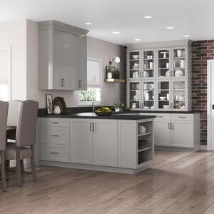 Designer Series Melvern Assembled 36x15x12 in. Wall Kitchen Cabinet in Heron Gray