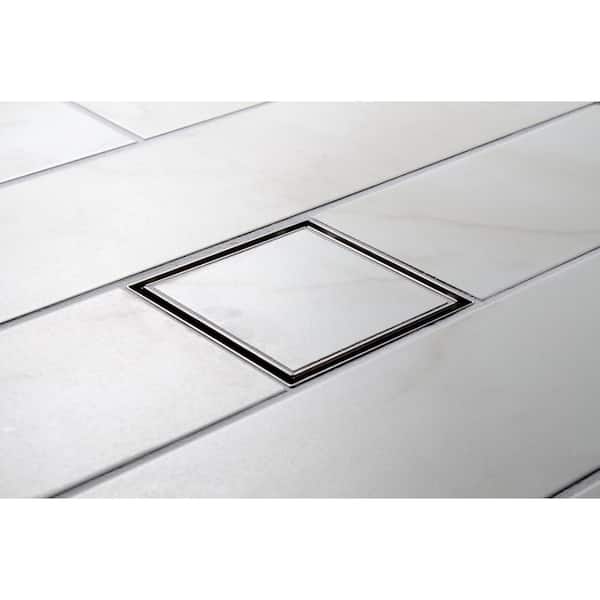 Oatey Designline 4 in. x 4 in. Stainless Steel Square Shower Drain with  Square Pattern Drain Cover DSS2040R2 - The Home Depot