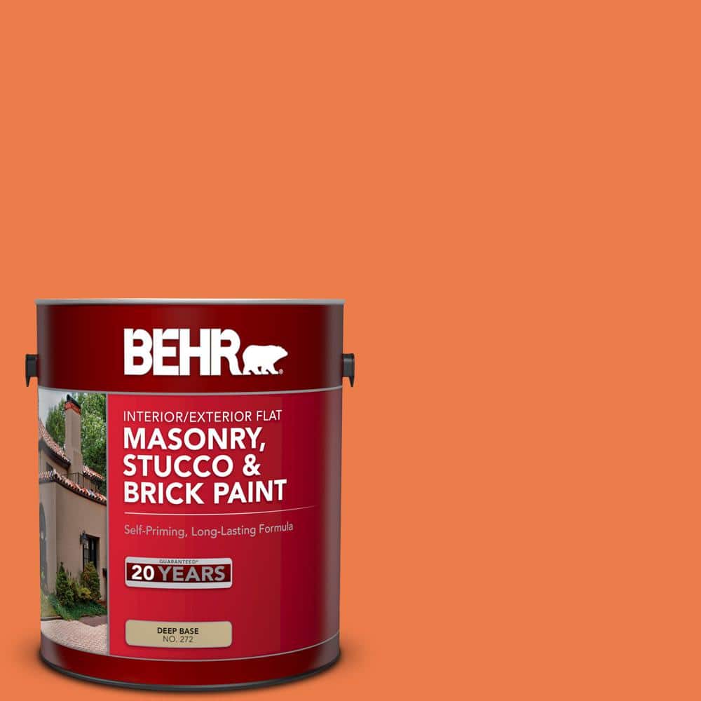 1 gal. #P200-6 Sizzling Sunset Flat Interior/Exterior Masonry, Stucco and B