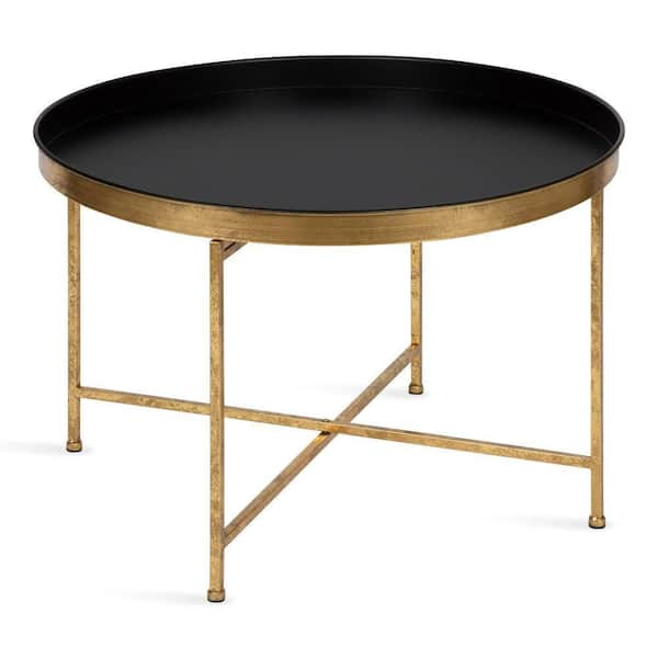 Celia Black 19 in. Round Metal Coffee Table