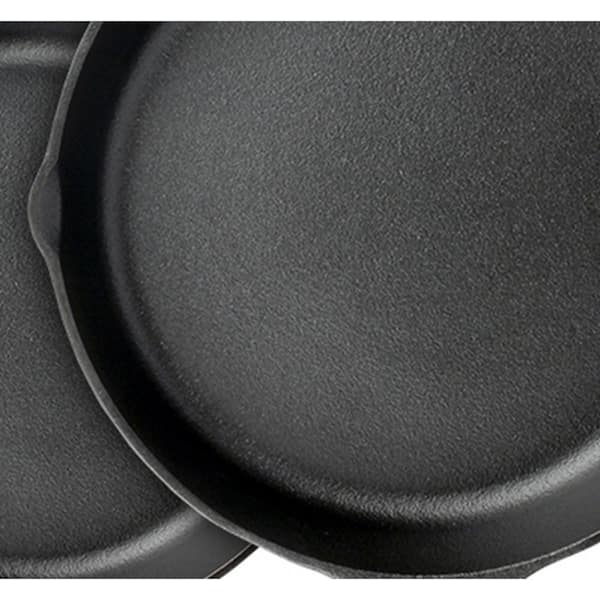 NutriChef Large 10 in. and 12 in. Pre-Seasoned Black Cast Iron Skillet  Non-Stick Cooking Pan with Silicone Handle (2-Piece Set) NCCI2PCS - The  Home Depot