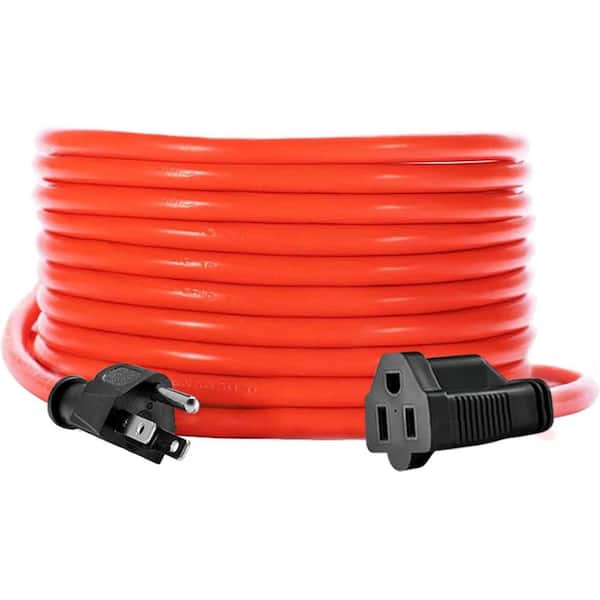 Lukyamzn 20 ft. 16/3 Weatherproof Flexible SJTW Pure Copper Indoor/Outdoor Extension Cord with Vinyl Jacket Orange