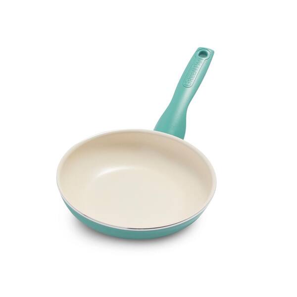 GreenPan Rio 7 in. Ceramic Nonstick Frying Pan PFAS-Free, Dishwasher Safe, Turquoise