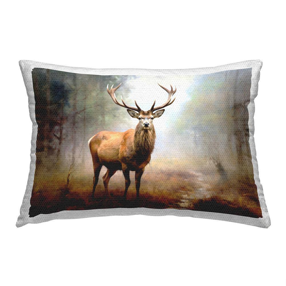Wild Elk in Nature Brown Rectangular Outdoor Throw Pillow price history on PriceWatchPro