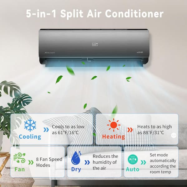 JINJUNYE 18000 BTU Mini Split Air Conditioner Ductless