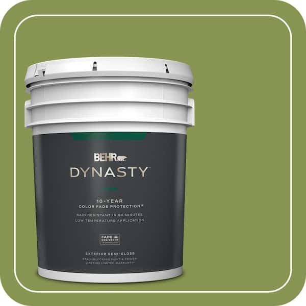 BEHR DYNASTY 5 gal. #M350-6 Frog Semi-Gloss Exterior Stain-Blocking Paint & Primer