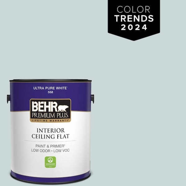 1 gal. #PPU13-16 Offshore Mist Ceiling Flat Interior Paint