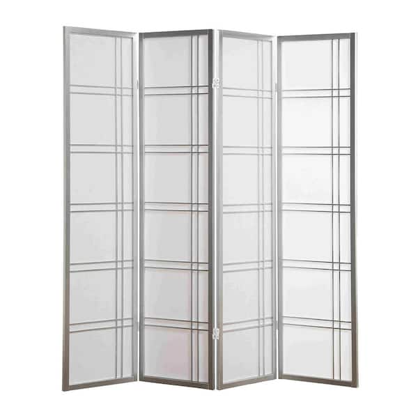 Miscool Avex 70 in. Wood Garden Fence 4-Panel Folding Privacy Screen