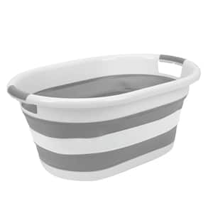 Rubbermaid 2.1 Bushel White Large Hip-Hugger Portable Plastic