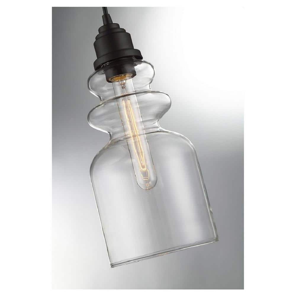 Oil Rubbed Bronze Mini Globe Pendant with Clear Glass Shade