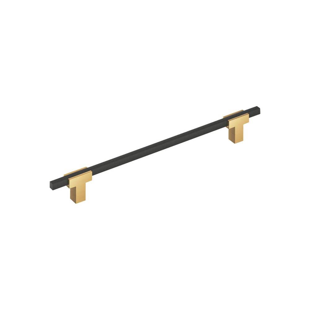 Urbanite 8-13/16 in. (224 mm) Center-to-Center Modern Champagne Bronze/Matte Black Bar Cabinet Pull price history on PriceWatchPro
