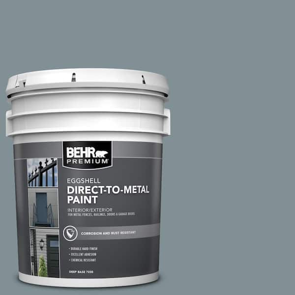 BEHR PREMIUM 5 gal. #740F-4 Dark Storm Cloud Eggshell Direct to Metal Interior/Exterior Paint