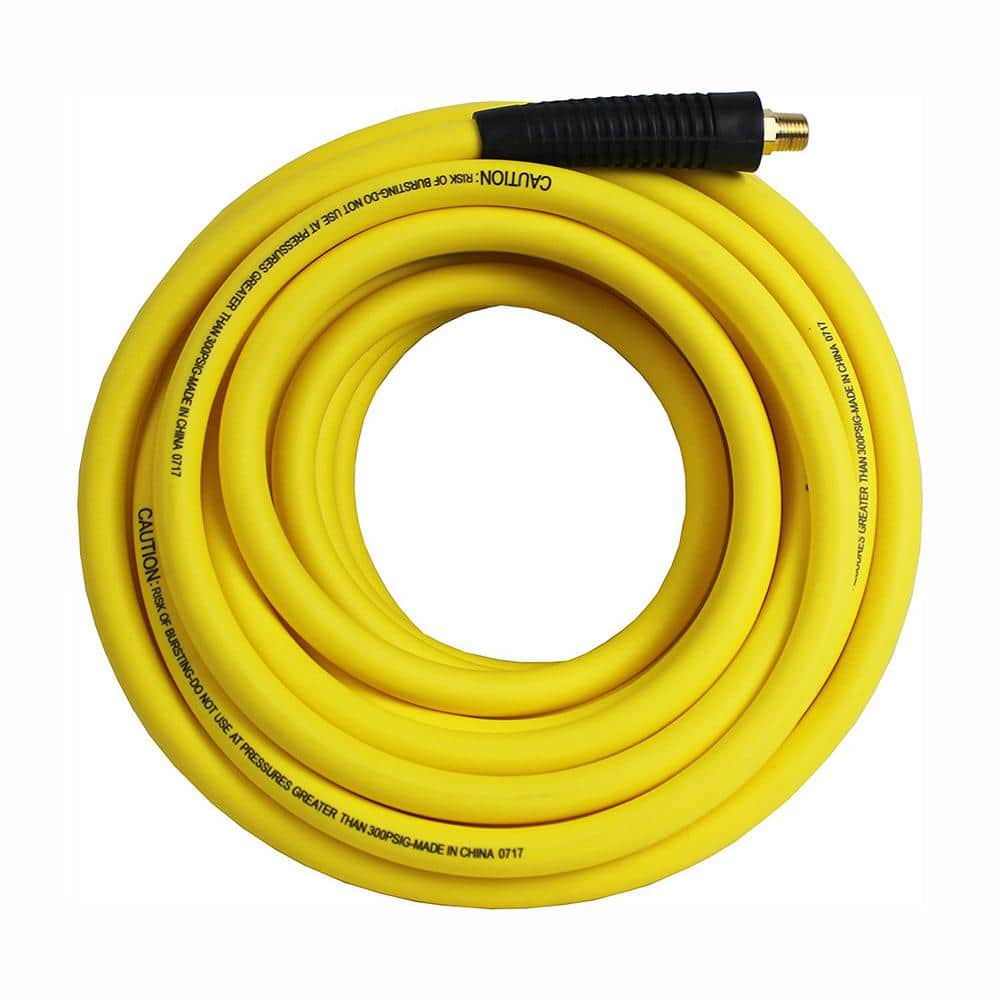 MaxxHaul Hybrid Polymer Air Hose, 3/8 in. x 100 ft. Lightweight All Weather No-Memory Non-Kinking 300 PSI Maximum